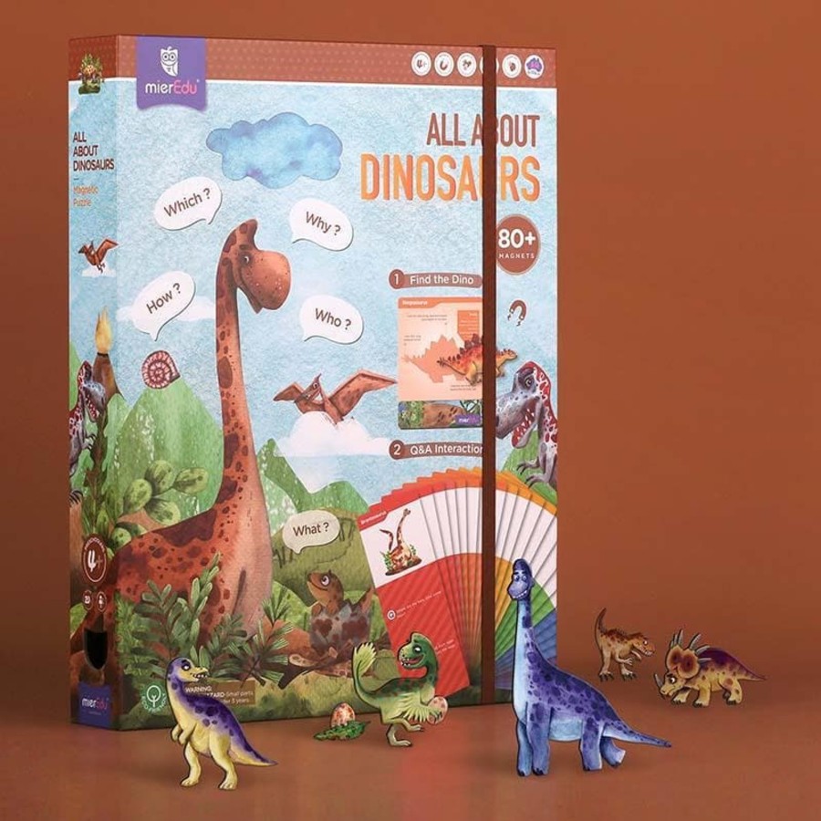 Kids Toys mierEdu Magnetic Play Sets | All About - Dinosaurs