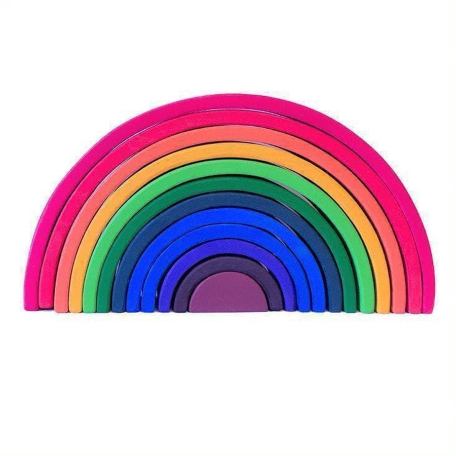 Kids Toys My Happy Helpers Wooden Rainbows | Large Wooden Rainbow Stacker