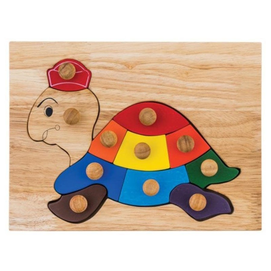 Kids Toys Qtoys Wooden Puzzles | Little Turtle Knob Puzzle