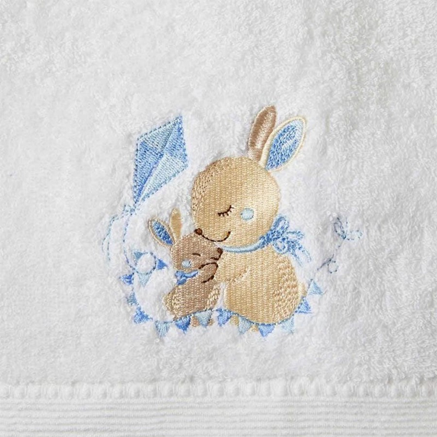 Babies & Toddlers Jiggle & Giggle Hooded Towels | Blue Bunny Bath Towel & Face Washer