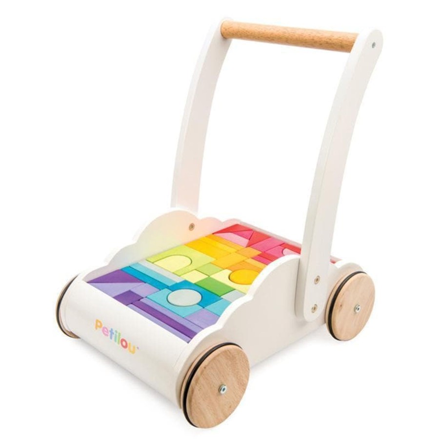 Babies & Toddlers Le Toy Van Wooden Walker Wagons | Petilou Rainbow Cloud Walker