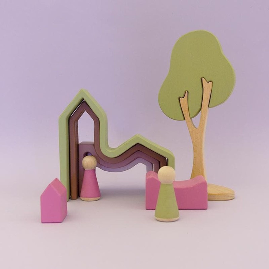 Kids Toys Euca Steiner/Waldorf Inspired | Forest Stacking Home