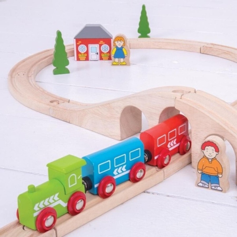 Kids Toys Bigjigs Wooden Toys | Figure Of Eight Train Set