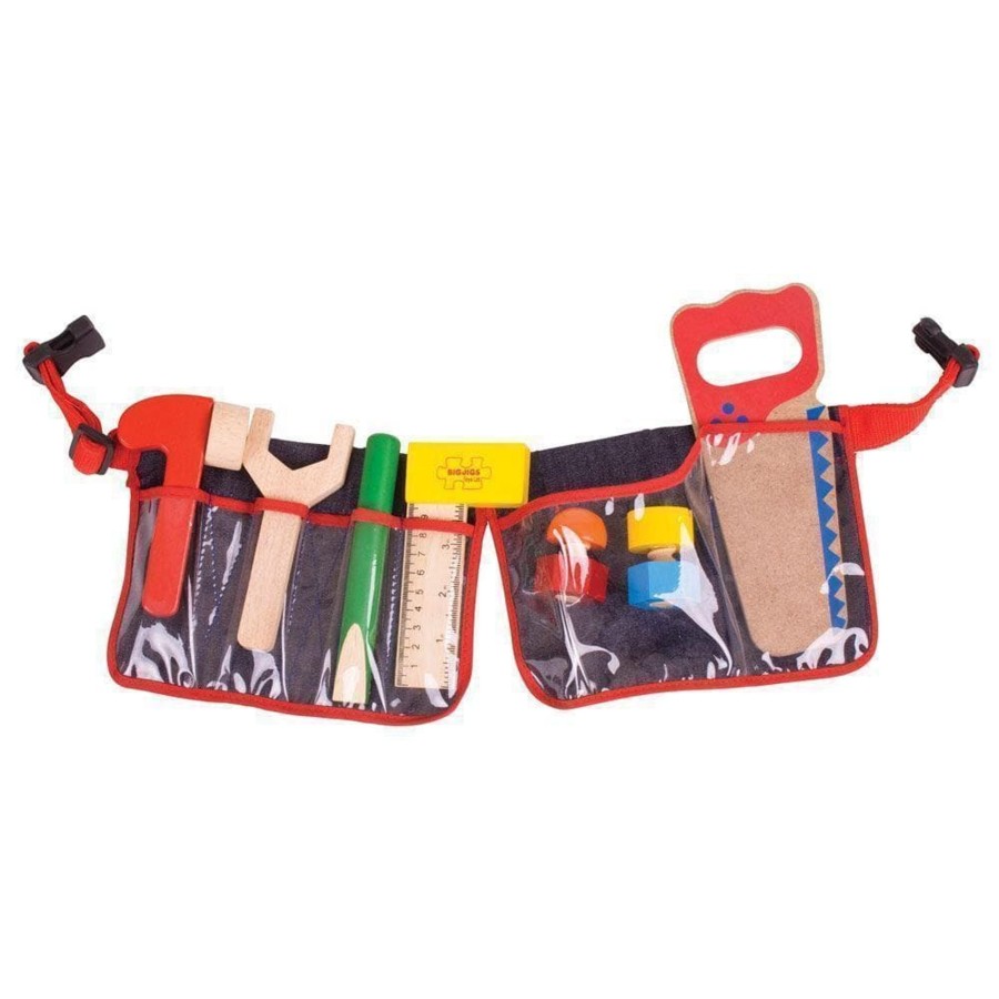 Kids Toys Bigjigs Wooden Tool Boxes | Wooden Tool Belt