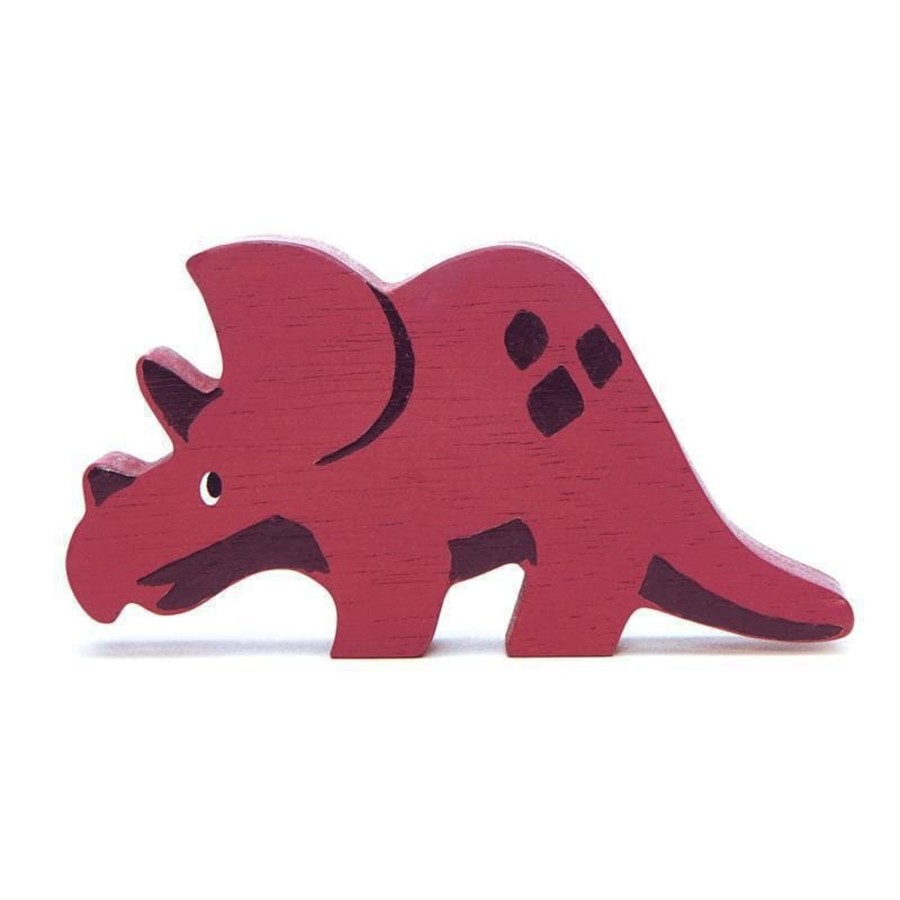 Kids Toys Tender Leaf Toys Animal Figurines | Triceratops Wooden Dinosaur