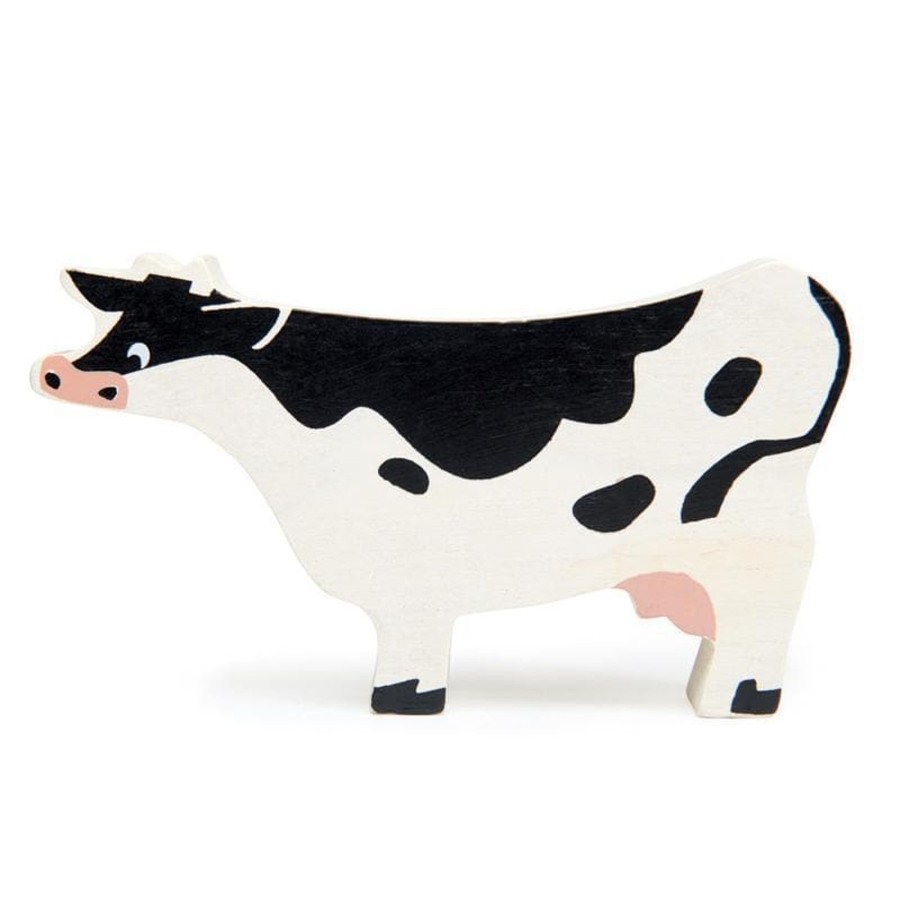 Kids Toys Tender Leaf Toys Animal Figurines | Cow Wooden Animal