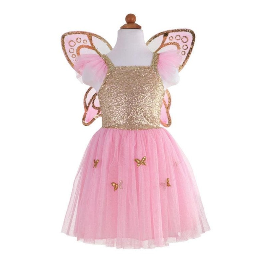 Kids Toys Great Pretenders Kids Dress Up | Gold Sequins Butterfly Dress & Wings