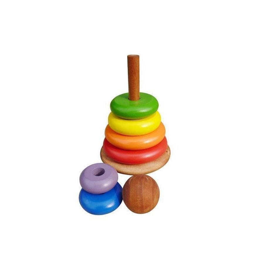 Babies & Toddlers Qtoys Stacking Toys | Bouncing Stacking Rings