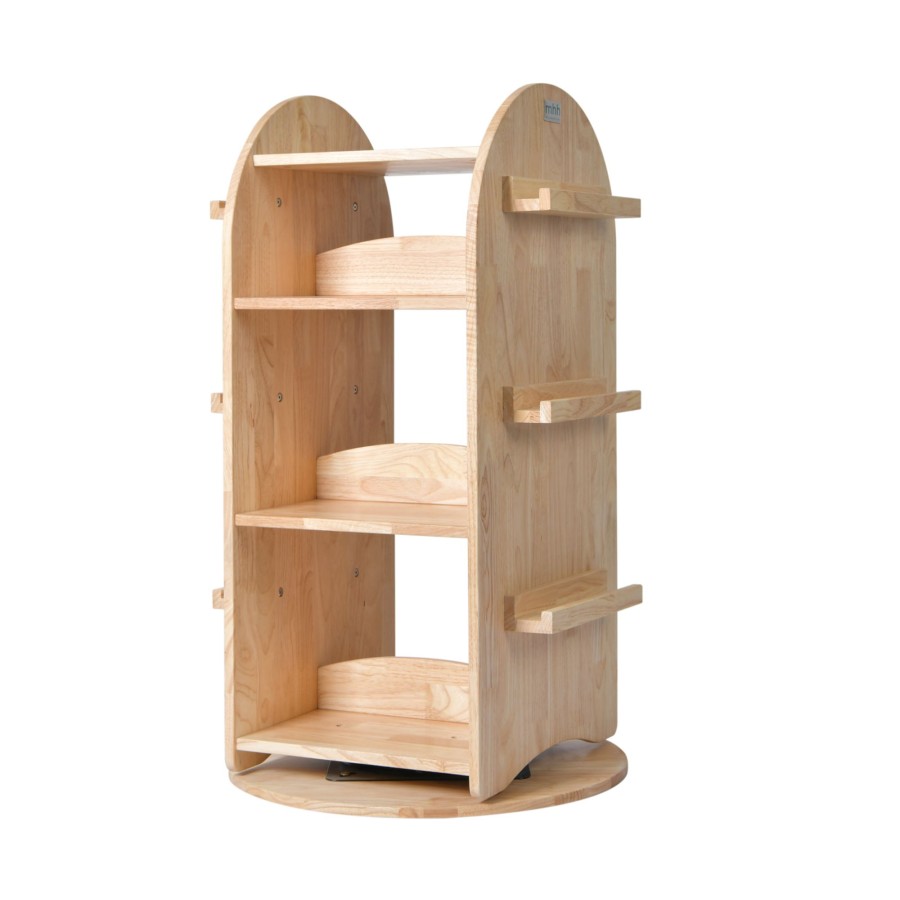 Furniture & Decor My Happy Helpers | Spin And Read Bookshelf - Solid Wood