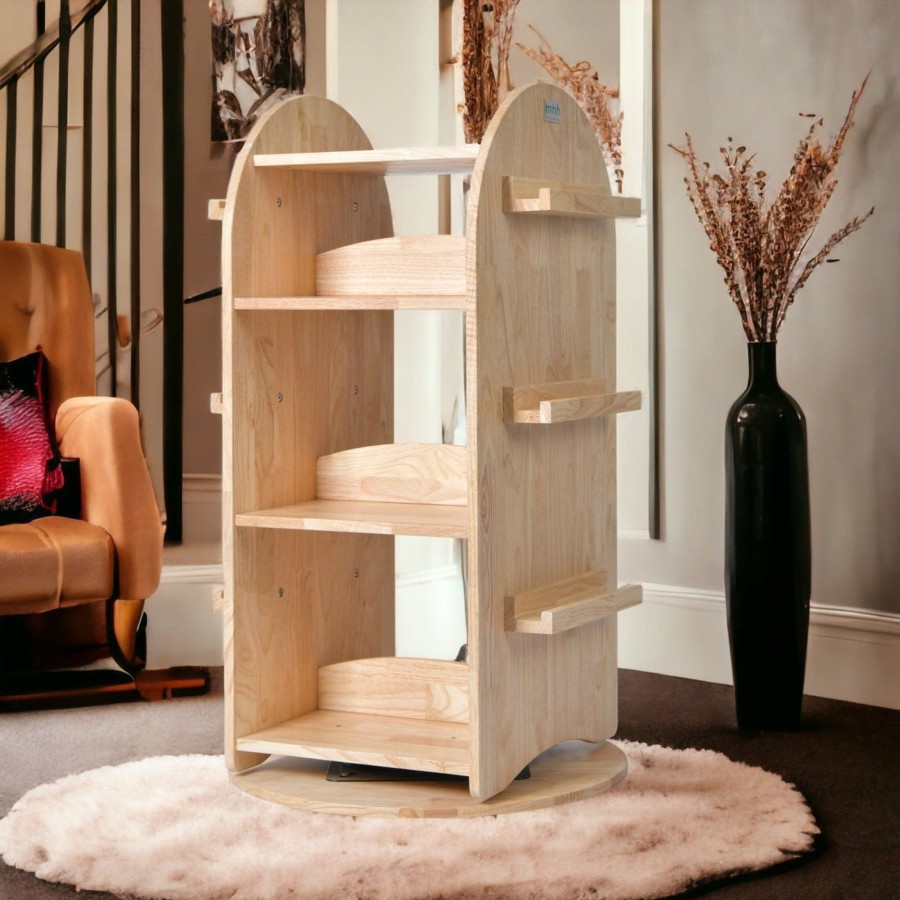 Furniture & Decor My Happy Helpers | Spin And Read Bookshelf - Solid Wood