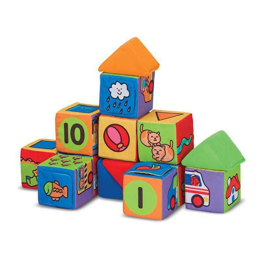 Kids Toys Melissa & Doug Literacy & Language | Match & Build Soft Blocks