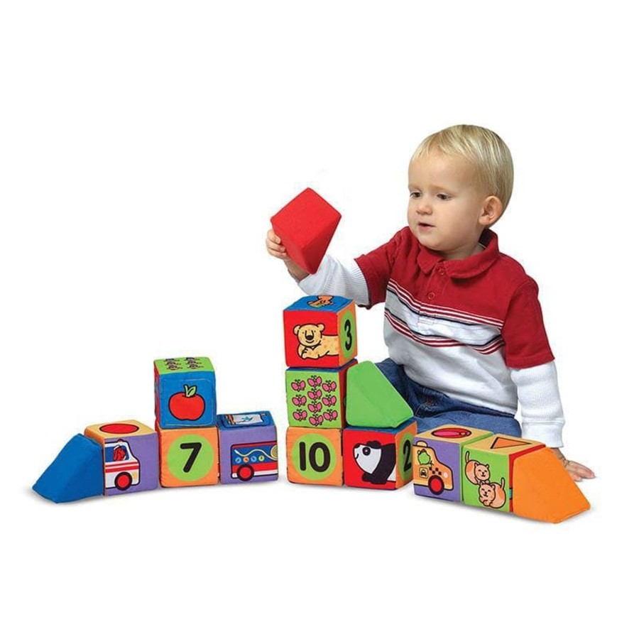 Kids Toys Melissa & Doug Literacy & Language | Match & Build Soft Blocks