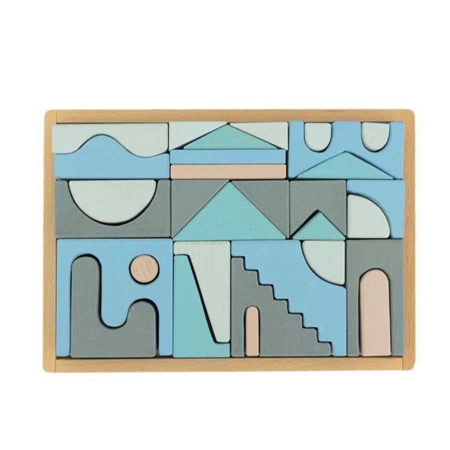 Kids Toys Euca Wooden Puzzles | Abstract Ocean Puzzle