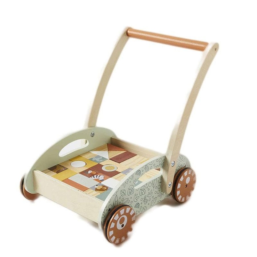 Babies & Toddlers Zookabee Wooden Walker Wagons | Baby Walker With Blocks