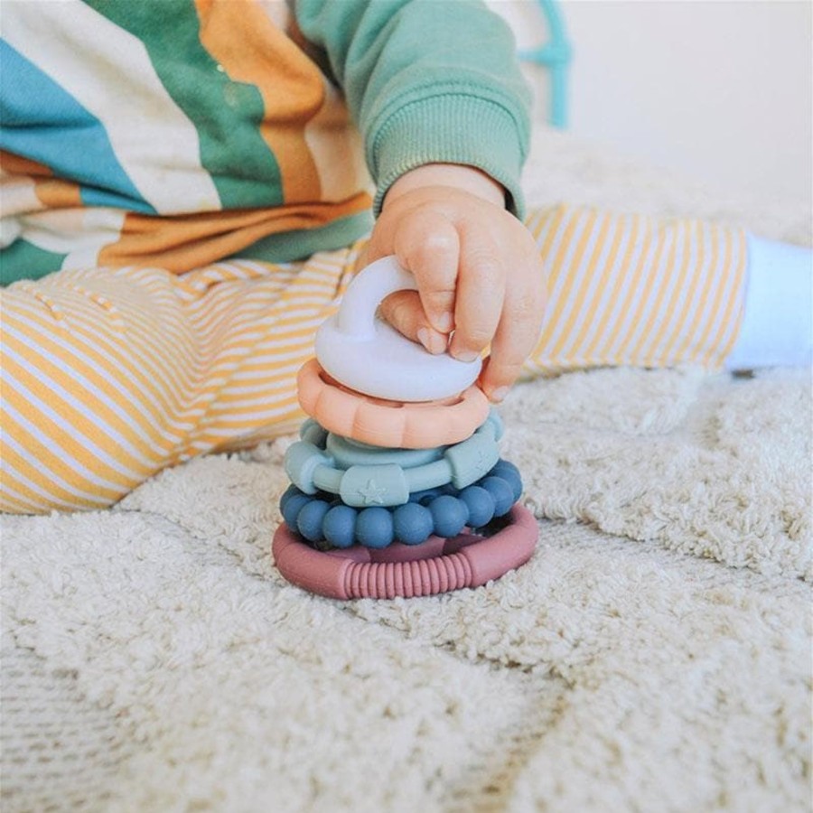 Babies & Toddlers Jellystone Designs Teething Toys | Rainbow Stacker And Teether Toy