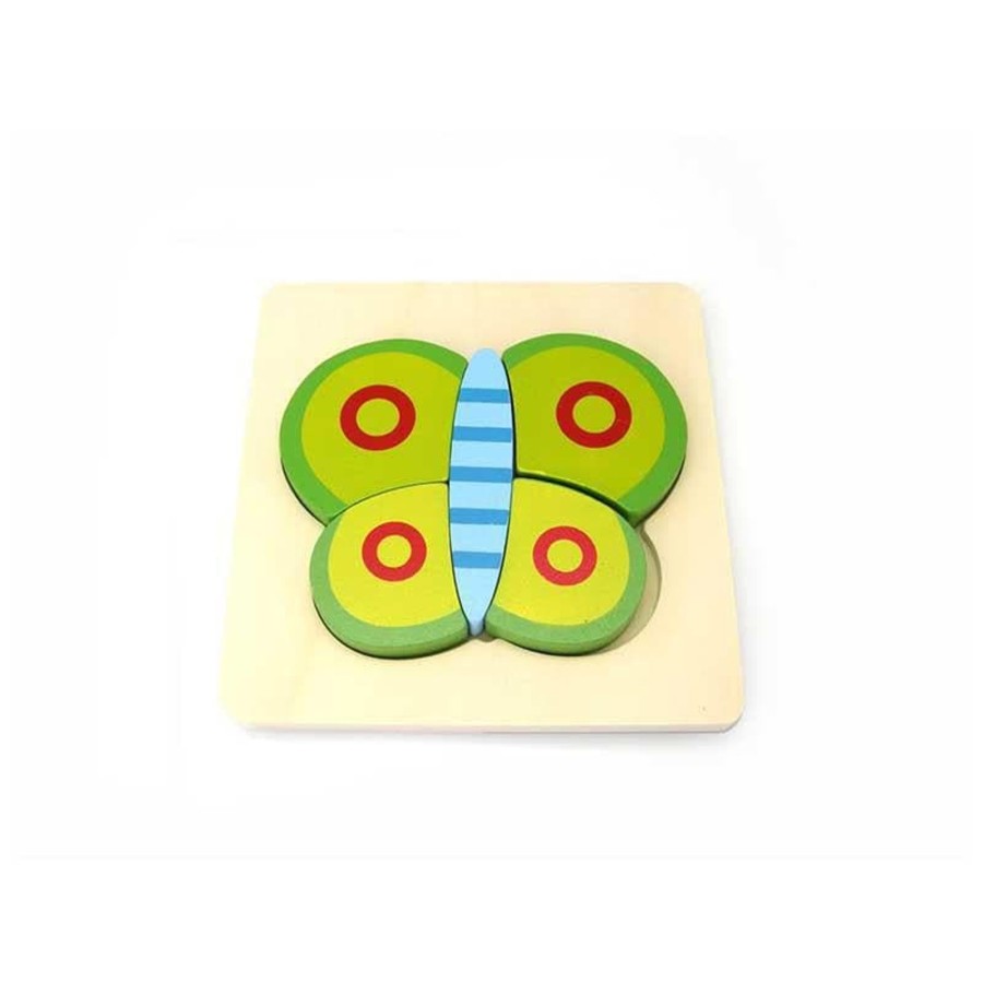 Kids Toys Kaper Kidz Wooden Toys | Butterfly Chunky Puzzle