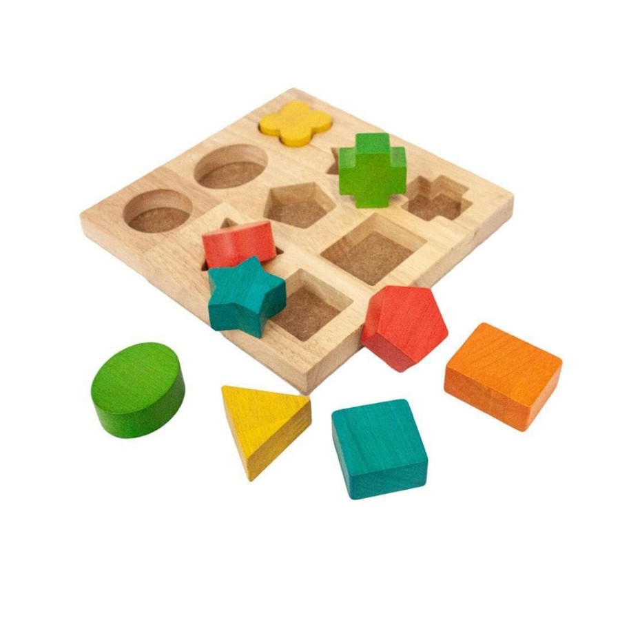 Kids Toys Qtoys Wooden Puzzles | Wooden Shape Puzzle Board