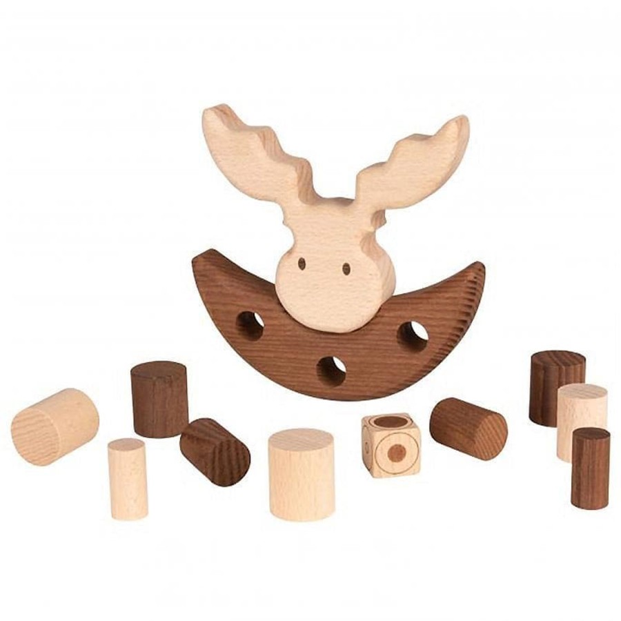 Kids Toys GOKI Wooden Toys | Moose Balancing Game - Nature