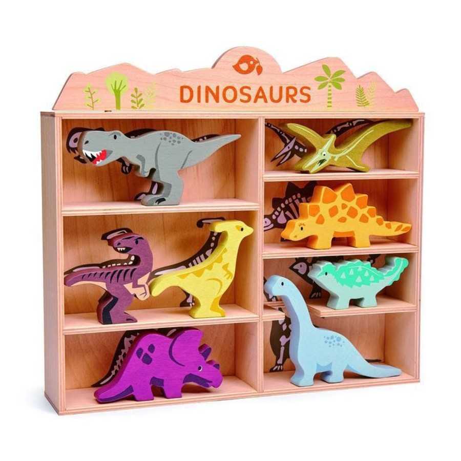 Kids Toys Tender Leaf Toys Animal Sets | Dinosaur Display Shelf Set