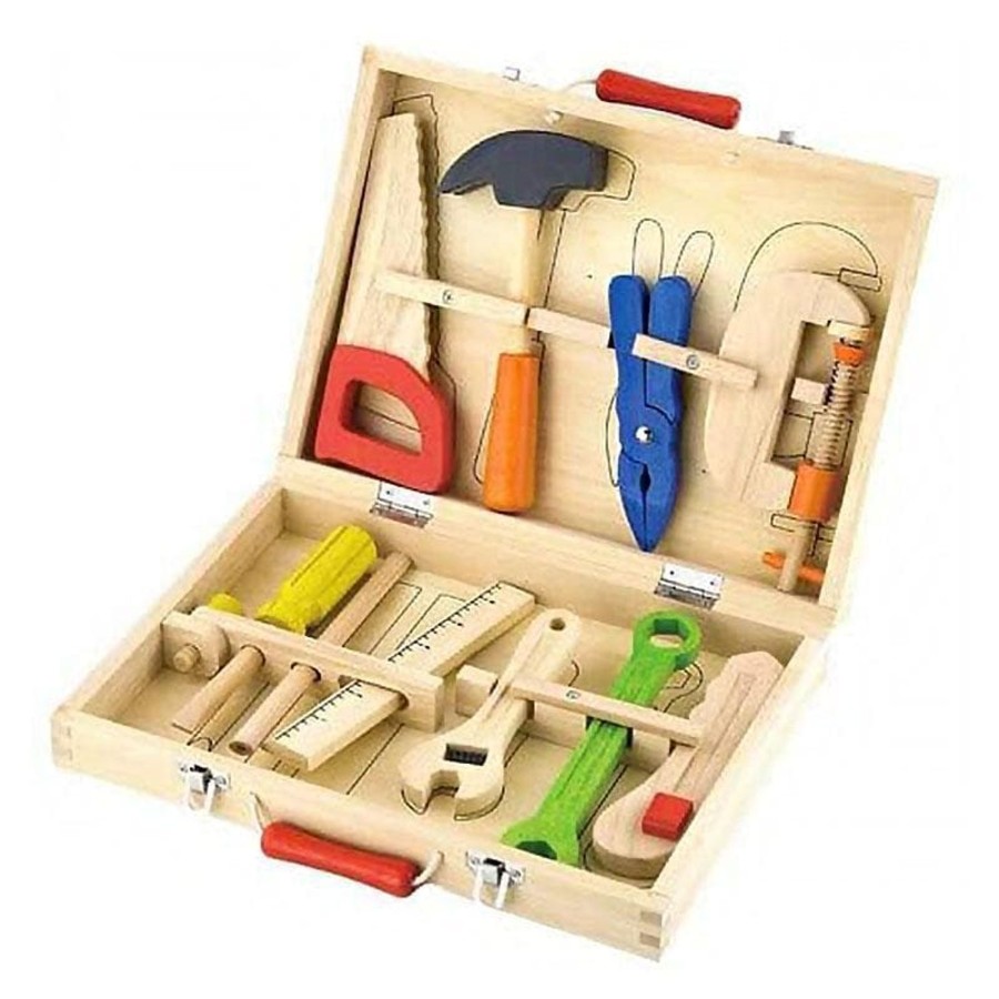 Kids Toys Viga Toys Wooden Tool Boxes | Wooden Tool Box - 10Pc