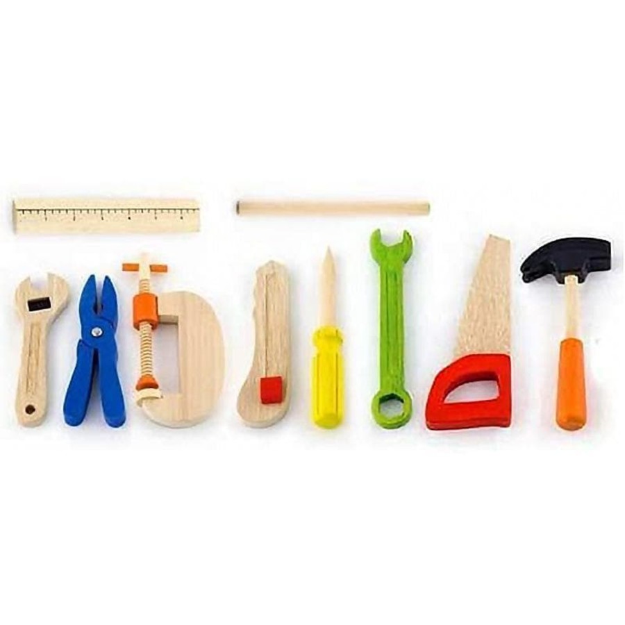 Kids Toys Viga Toys Wooden Tool Boxes | Wooden Tool Box - 10Pc