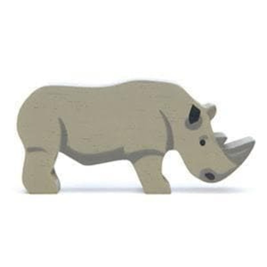 Kids Toys Tender Leaf Toys Animal Figurines | Rhino Wooden Animal