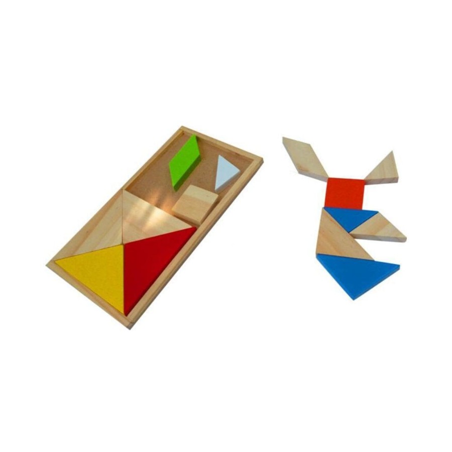 Kids Toys Qtoys Wooden Puzzles | Double Tangram