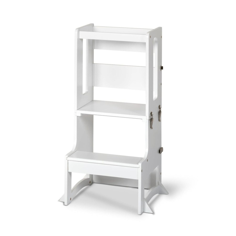 Learning Towers My Happy Helpers | Tavolo Ii Convertible Tower - White