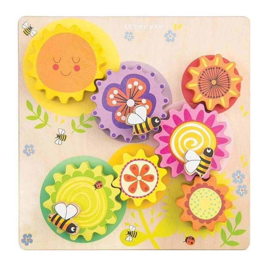 Kids Toys Le Toy Van Wooden Puzzles | Petilou - Gears & Cogs Busy Bee Learning Puzzle