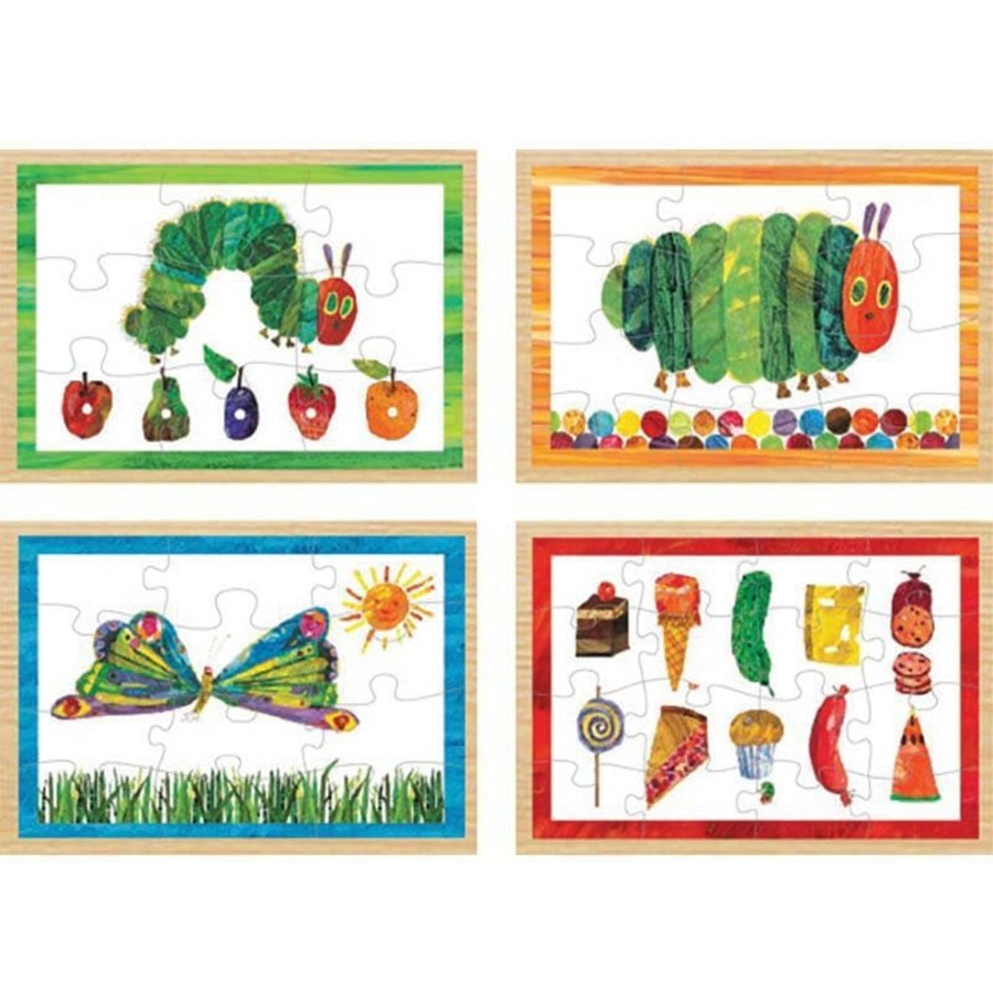 Kids Toys Briarpatch Jigsaws | The Very Hungry Caterpillar - 4 In 1 Wooden Puzzle Box