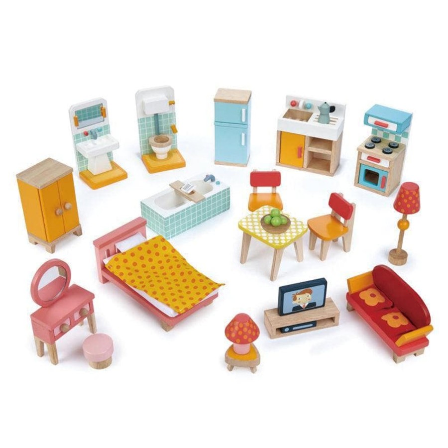 Kids Toys Tender Leaf Toys Doll House Furniture | Foxtail Villa Starter Set