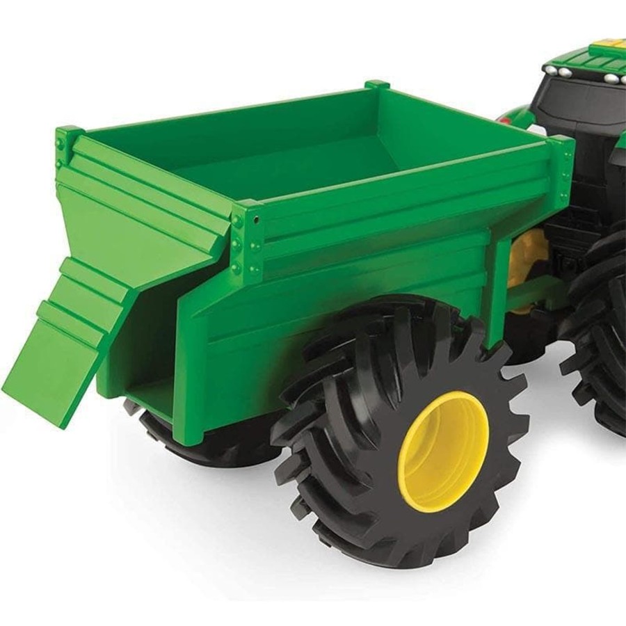 Kids Toys John Deere Toy Trucks | Monster Treads Tractor With Wagon (Lights And Sounds)