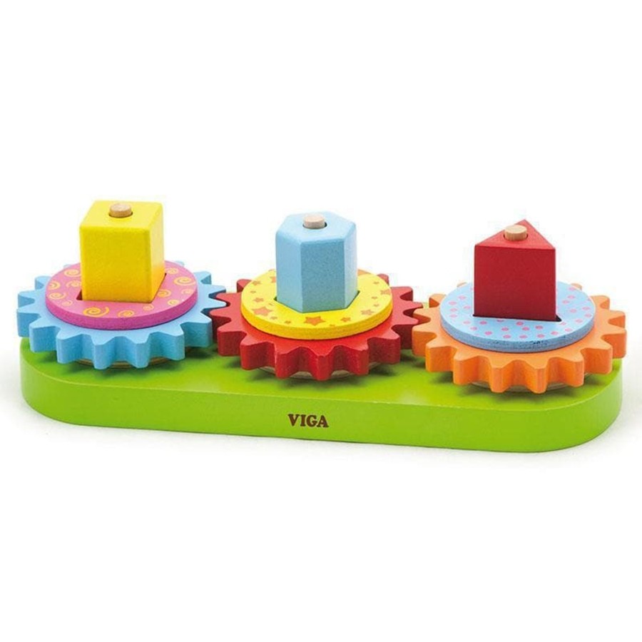 Babies & Toddlers Viga Toys Stacking Toys | Stacking Blocks With Gears