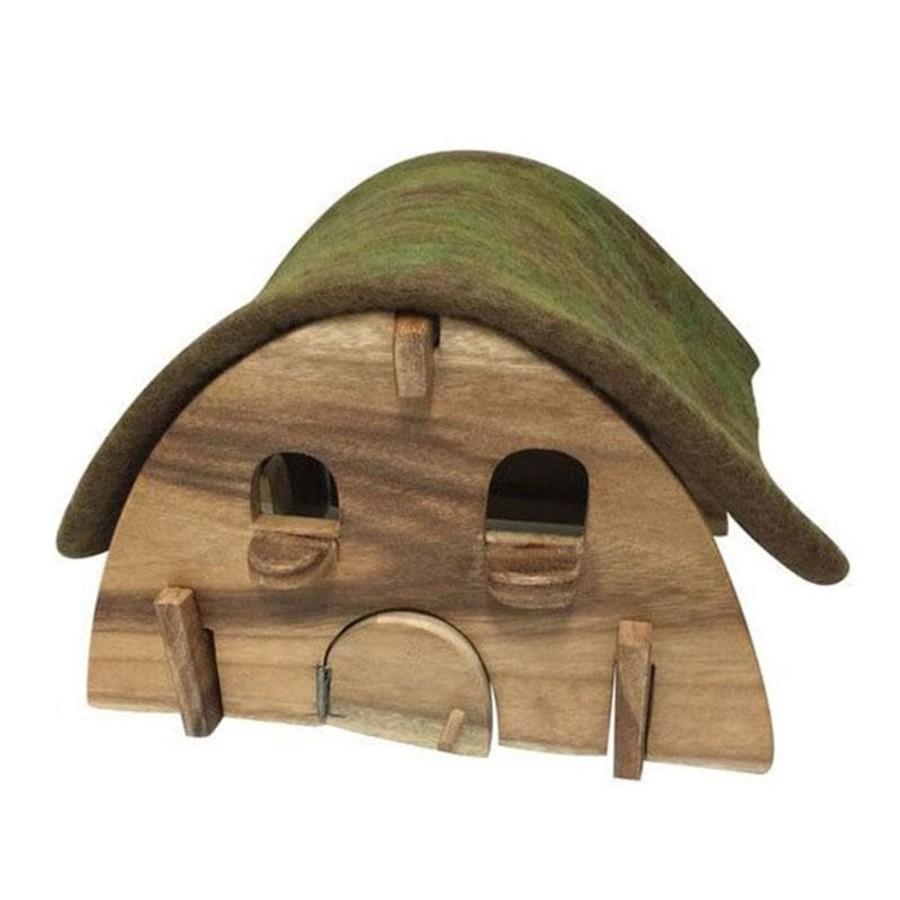 Kids Toys Papoose Felt Toys | Gnome House With Felt Roof