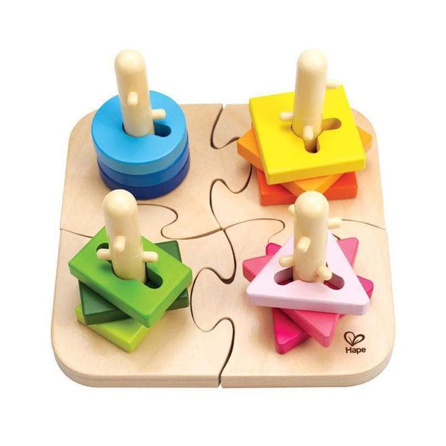 Kids Toys Hape Wooden Puzzles | Creative Peg Puzzle