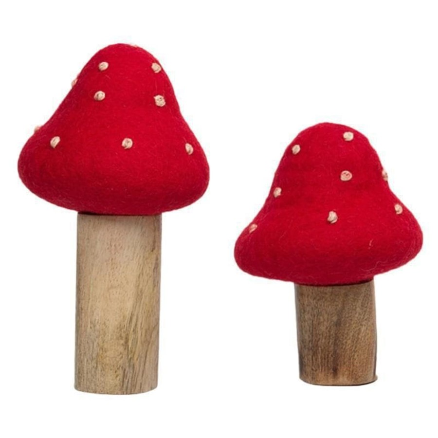 Kids Toys Papoose Felt Toys | Toadstool Set - 2Pc