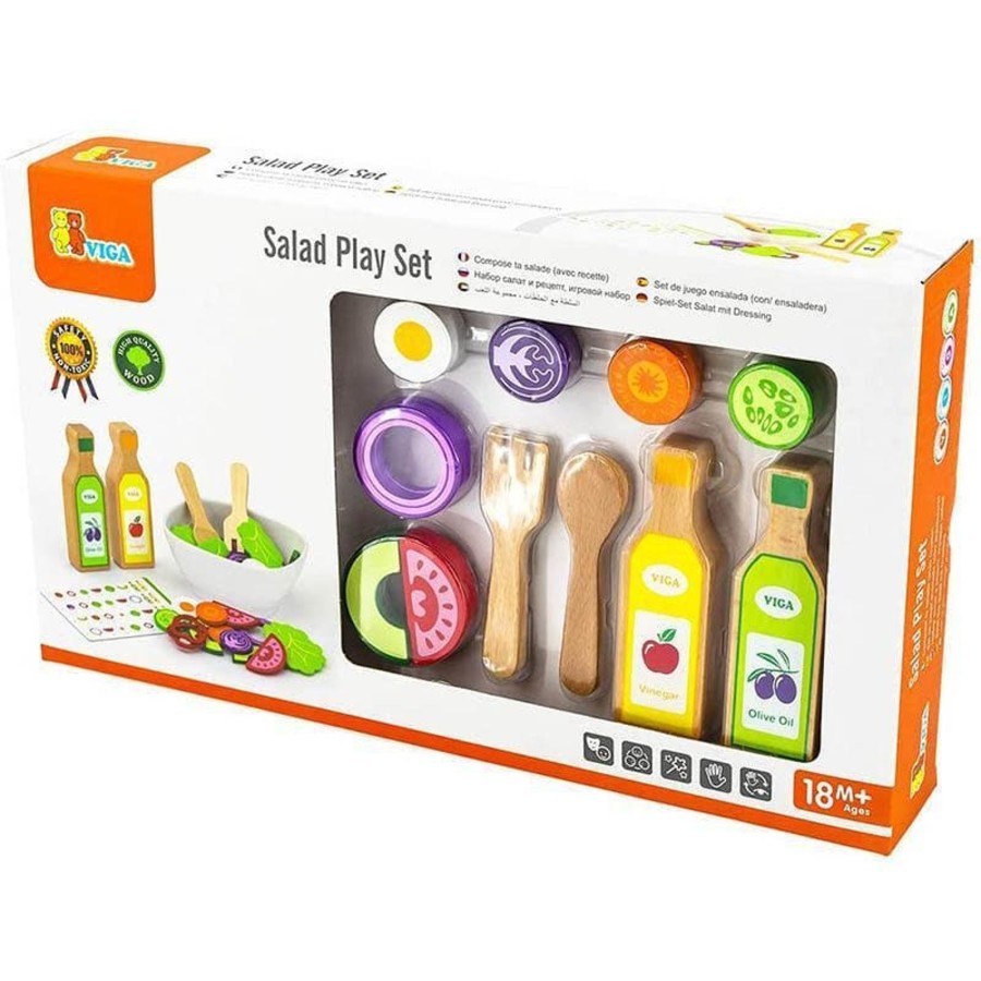 Kids Toys Viga Toys Wooden Food Sets | Salad Playset