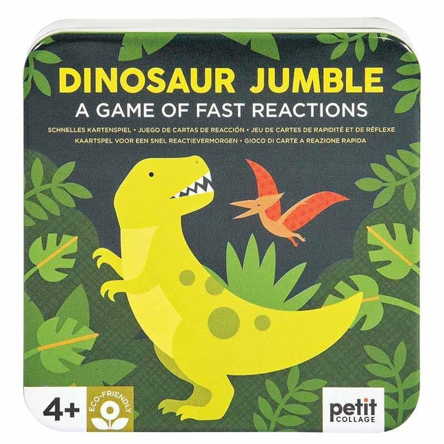 Kids Toys Petit Collage Wooden Puzzles | Dinosaur Jumble Game