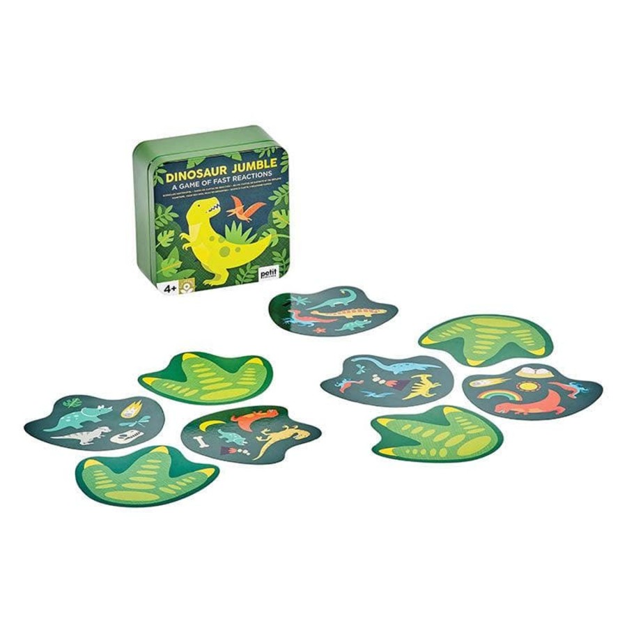 Kids Toys Petit Collage Wooden Puzzles | Dinosaur Jumble Game