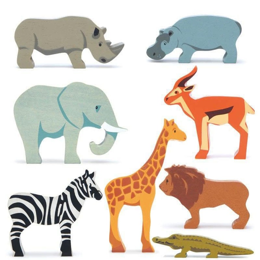 Kids Toys Tender Leaf Toys Animal Figurines | 8 Safari Animals