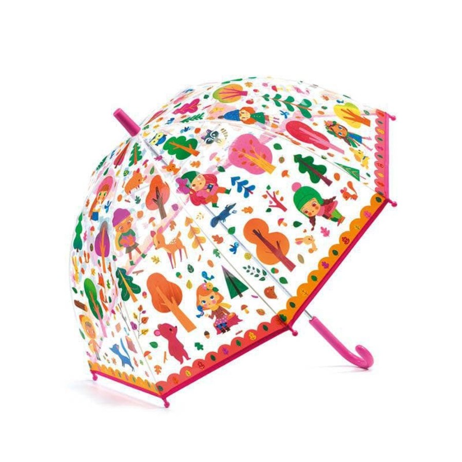 Kids Toys Djeco Kids Umbrellas | Forest Pvc Child Umbrella