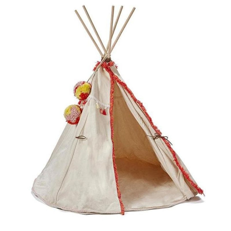 Babies & Toddlers Nana Huchy Soft Toys | Woodstock Wigwam Doll'S Teepee-Coral