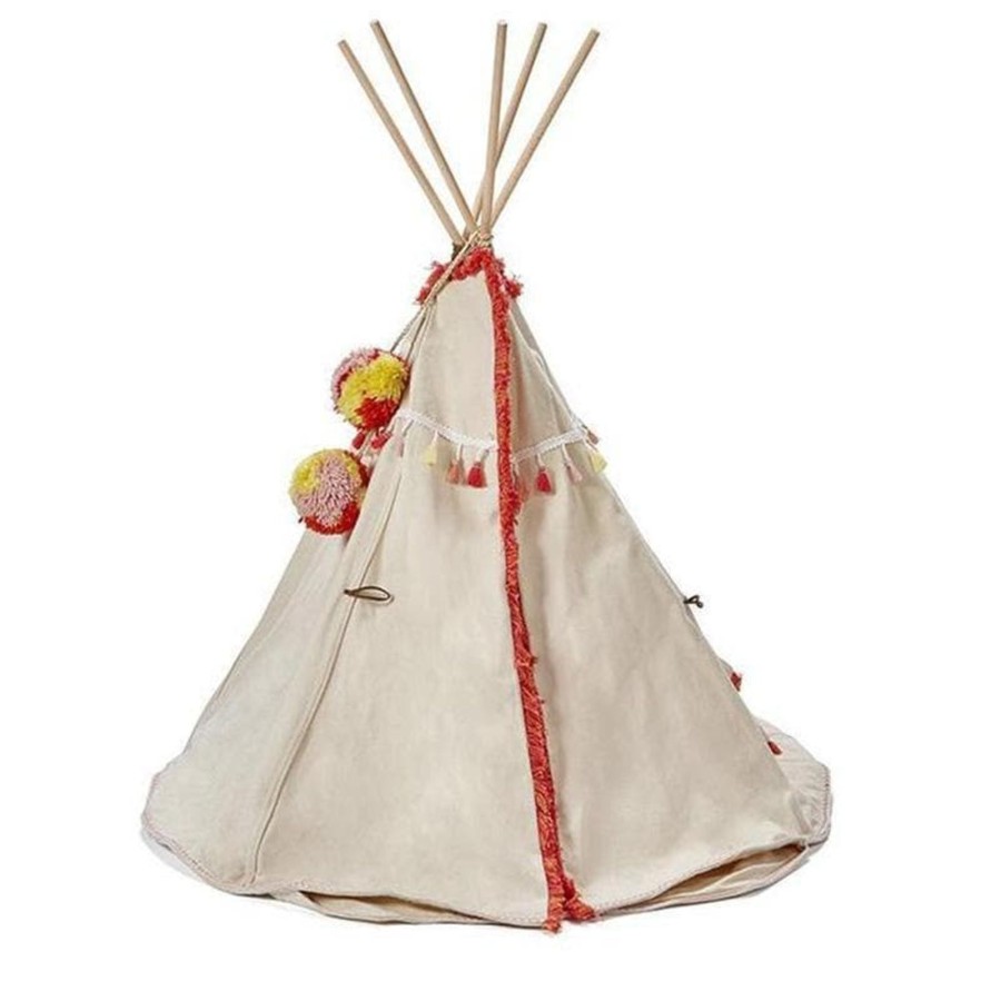 Babies & Toddlers Nana Huchy Soft Toys | Woodstock Wigwam Doll'S Teepee-Coral