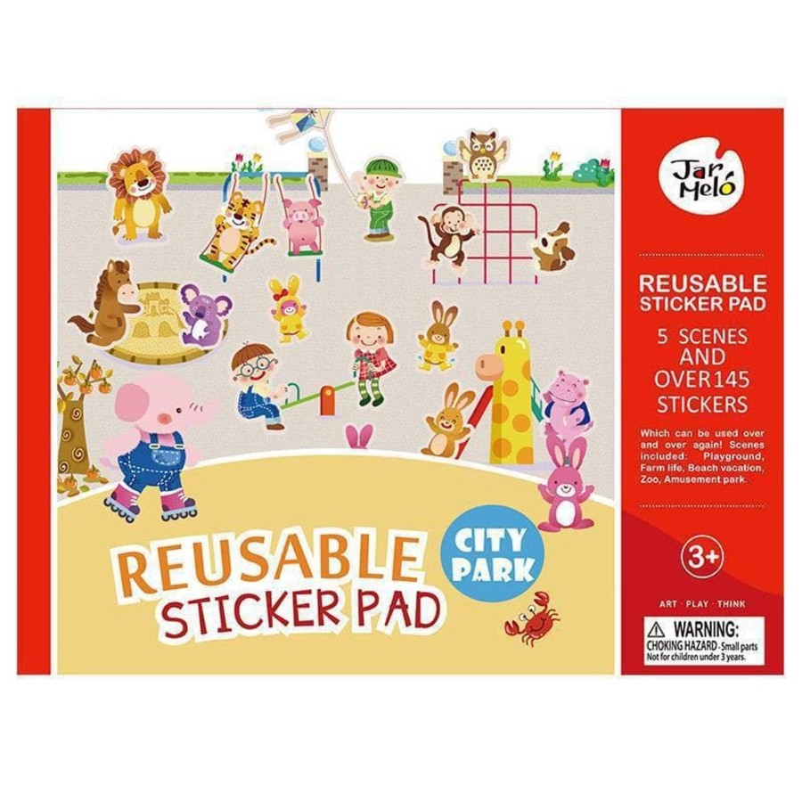 Kids Toys JarMelo Colour & Paint | Reusable Sticker Pad Set - City Park