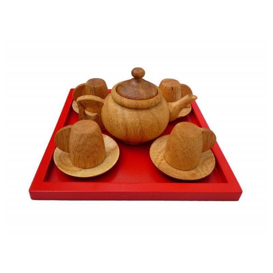 Kids Toys Qtoys Wooden Food Sets | Japanese Tea Set