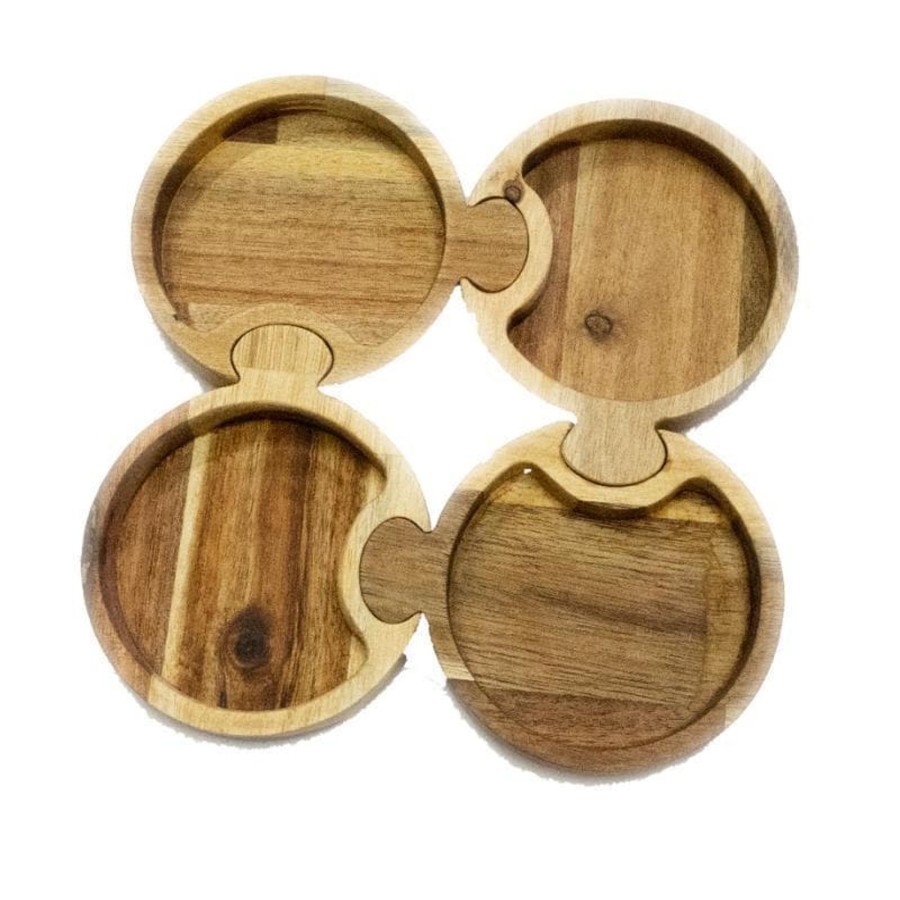 Kids Toys Qtoys Wooden Sorting Trays | Round Puzzle Trays