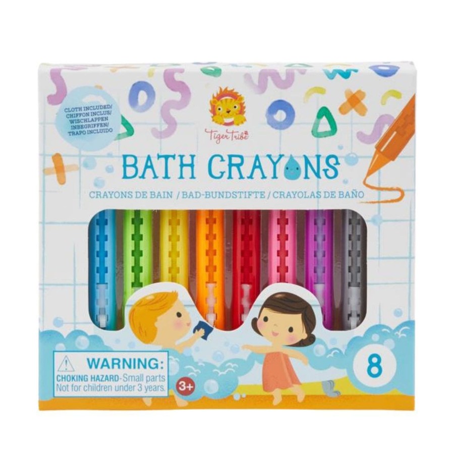 Kids Toys Tiger Tribe Colour & Paint | Bath Crayons - Mixed Colours