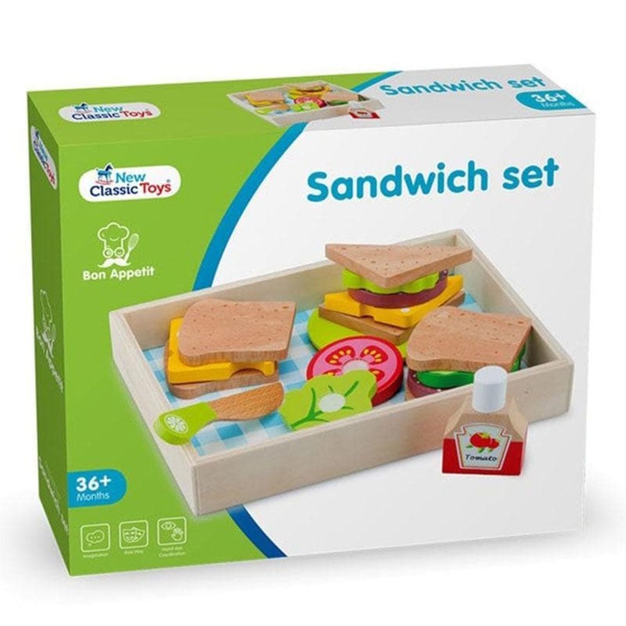 Kids Toys New Classic Toys Wooden Food Sets | Sandwich Set