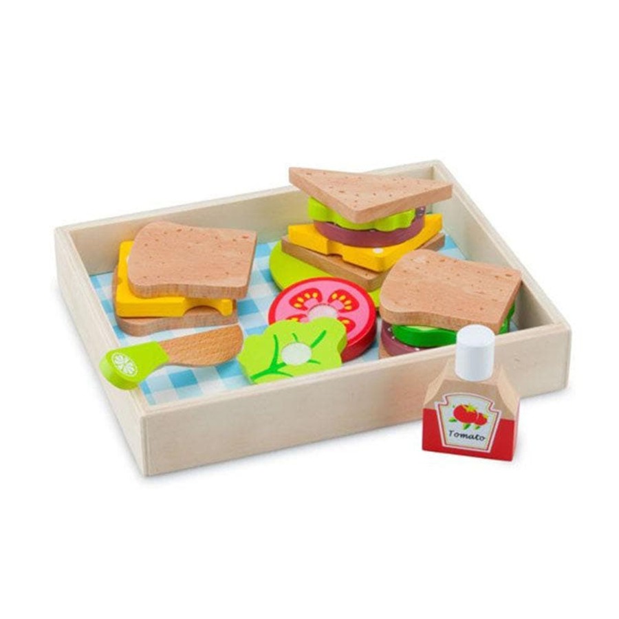 Kids Toys New Classic Toys Wooden Food Sets | Sandwich Set