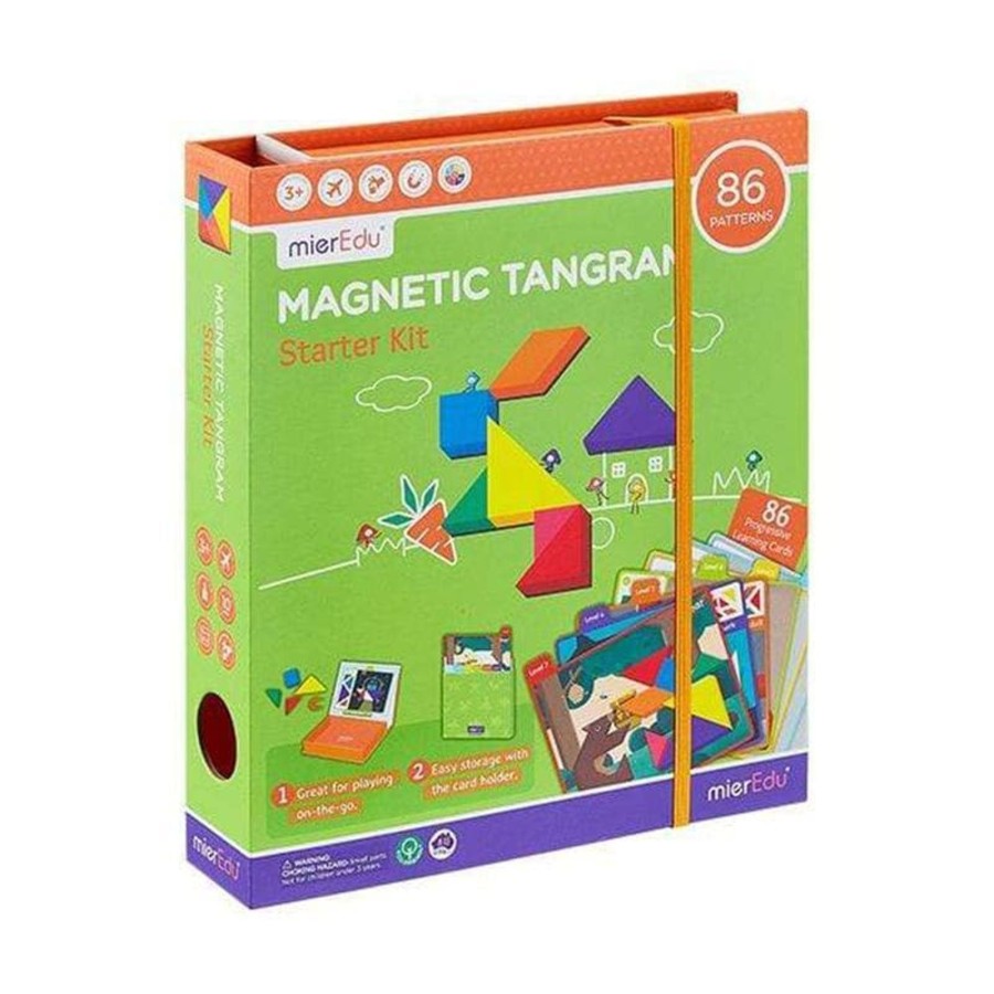 Kids Toys mierEdu Wooden Puzzles | Magnetic Tangram - Starter Kit